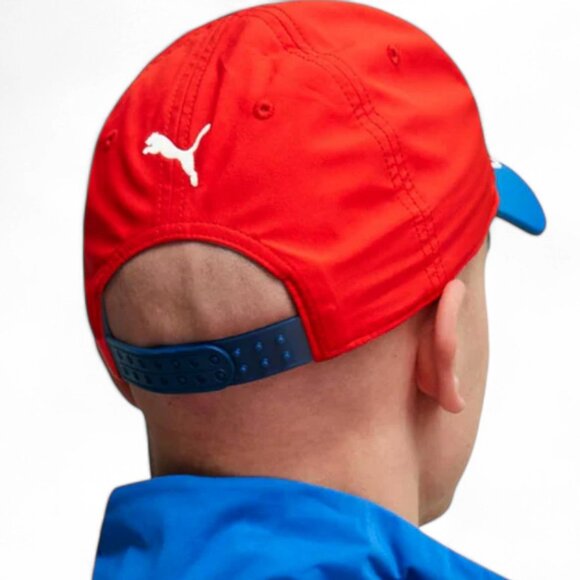 BMW M Sport M3 M5 Blue Red Puma Racing Snap Back Color Block Cap Hat NEW - Picture 4 of 9
